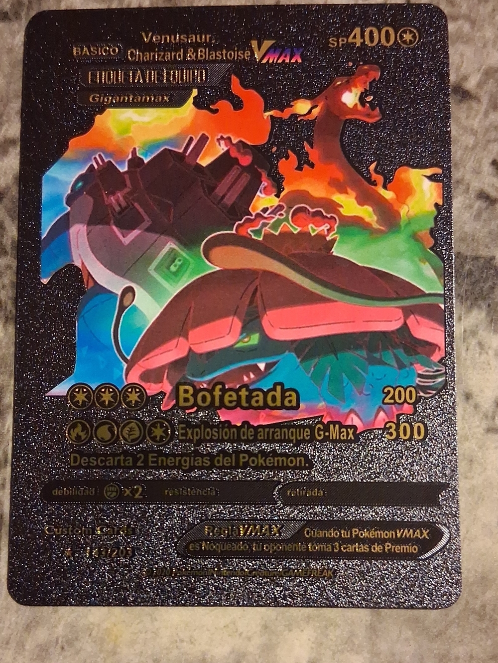 Venusaur Charizard & Blastoise Vmax Trading Card